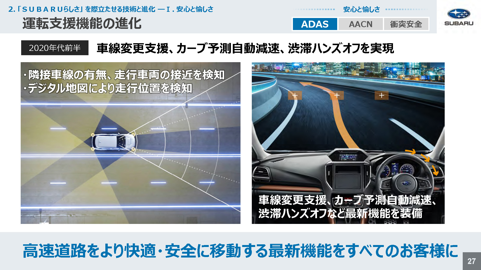 スバル技術ミーティング 人体構造に着目して動的質感を磨く